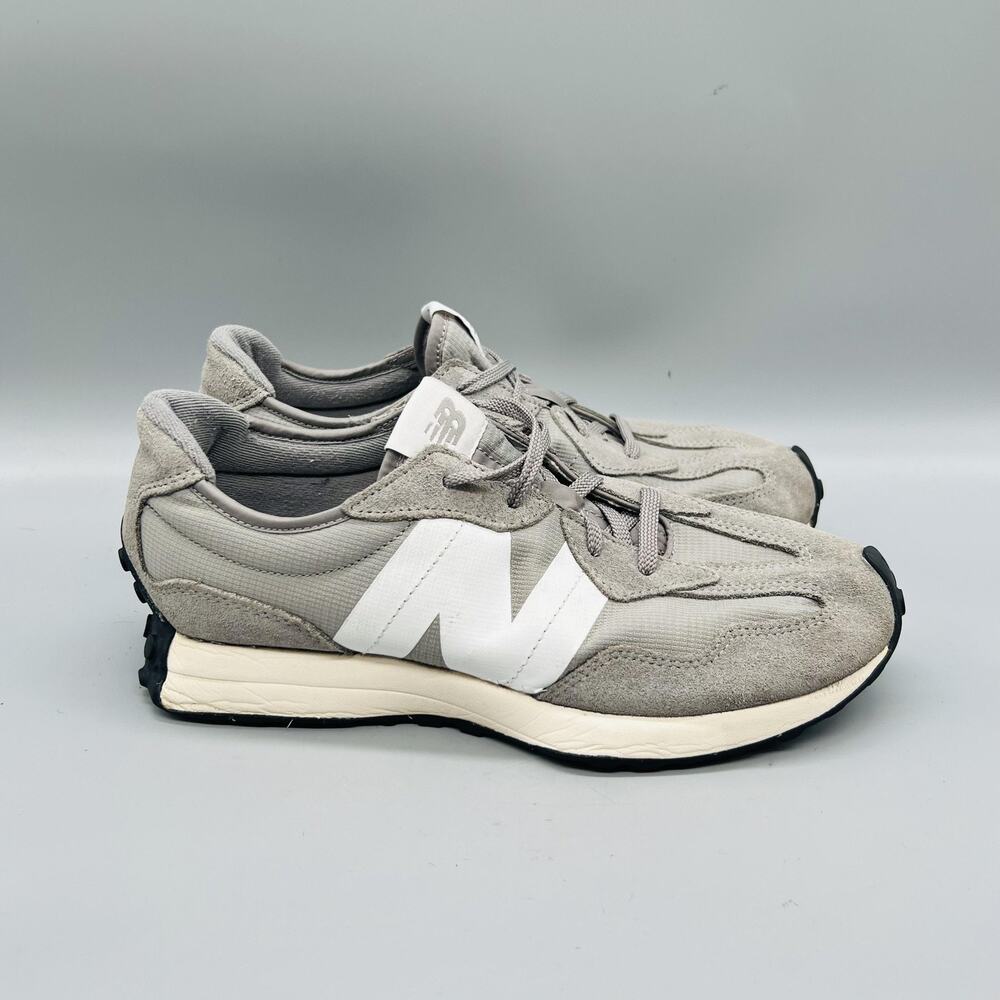 New Balance Shoes Boys 6 Gray Suede 327 Road Running Athletic Sneakers Comfort